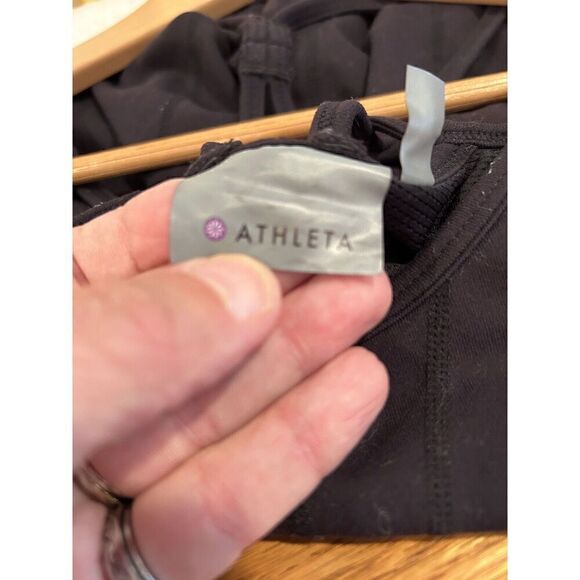 Athleta Empowerment Tank Top Size Medium Stretchy Black Strappy Back Camisole - Picture 3 of 6